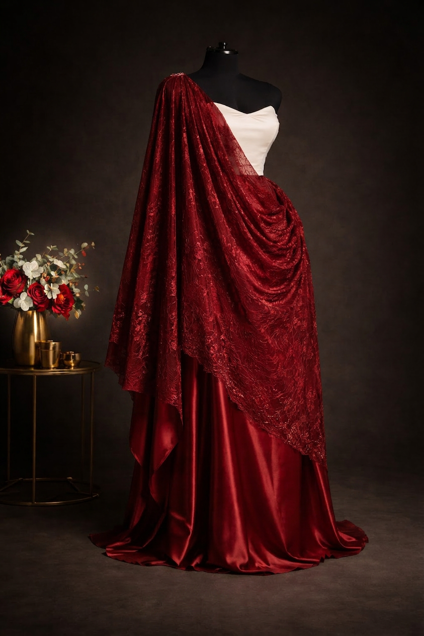 Inyange — Bridal & Maid of Honour — Deep Red