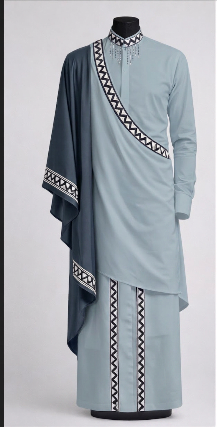 Intwari — Men's Drape — Dusty Blue / Grey